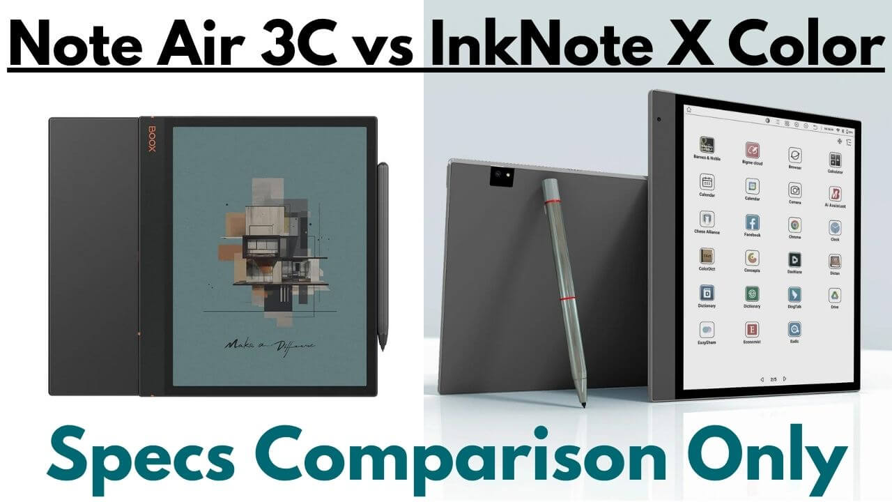 Bigme InkNote X Color vs Boox Note Air 3C - Specs comparison