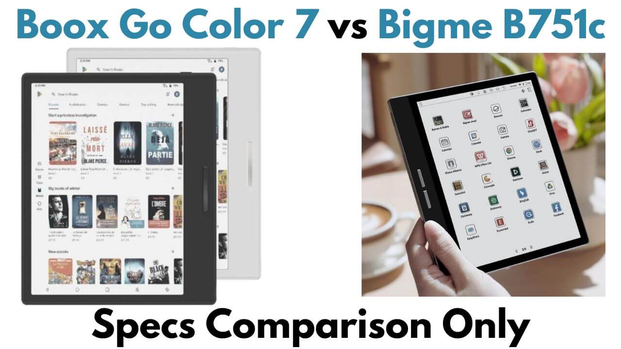 Boox Go Color 7 vs Bigme B751c - Boox Color 7 Go Vs Bigme B751c 